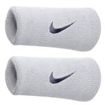 Frotki na nadgarstek Nike szerokie Swoosh Doublewide białe 2szt  NNN05101OS/NNN05116OS