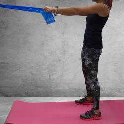 Guma Fitness Profit Long Medium 200x15x0,45cm niebieska DK 2227